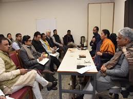 ಕೇಂದ್ರ ಬಜೆಟ್,  ಬಿಜೆಪಿ ಪದಾಧಿಕಾರಿಗಳ ಜೊತೆ  ನಿರ್ಮಲಾ  ಸಮಾಲೋಚನೆ 